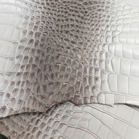 Cuir de vache véritable gaufré crocodile de l'Himalaya pour sacs à main, chaussures et bagages