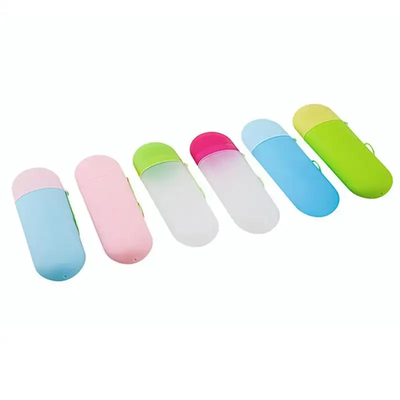 Custom plastic carrying Bathroom Sets Portable Travel Toothbrush Holder Box Protect Toothpaste Toothbrush Case