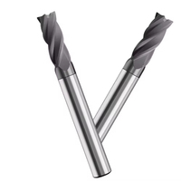Fraise à queue en carbure impérial haute précision à 4 dents pour l'usinage de l'acier, outil de coupe, fraise de défonceuse, ensemble d'outils de fraisage CNC