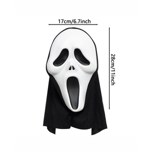 Disfraz de Halloween de Grim Reaper con Máscara de Fantasma Gritón de EVA, Accesorios de Disfraces Aterradoras para Fiestas de Disfraces y Casas Encantadas - Product Image 4