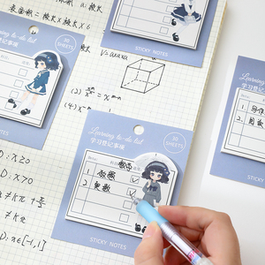 HengXin Kawaii Note adesive Creative forniture scolastiche per bambina carina Memo Pad con nota a pianta adesiva - Product Image 4
