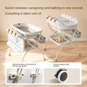 Table à langer multifonctionnelle tout-en-un, station de soins pour bébé portable pour le bain et le change de couches des nouveau-nés - Product Image 3