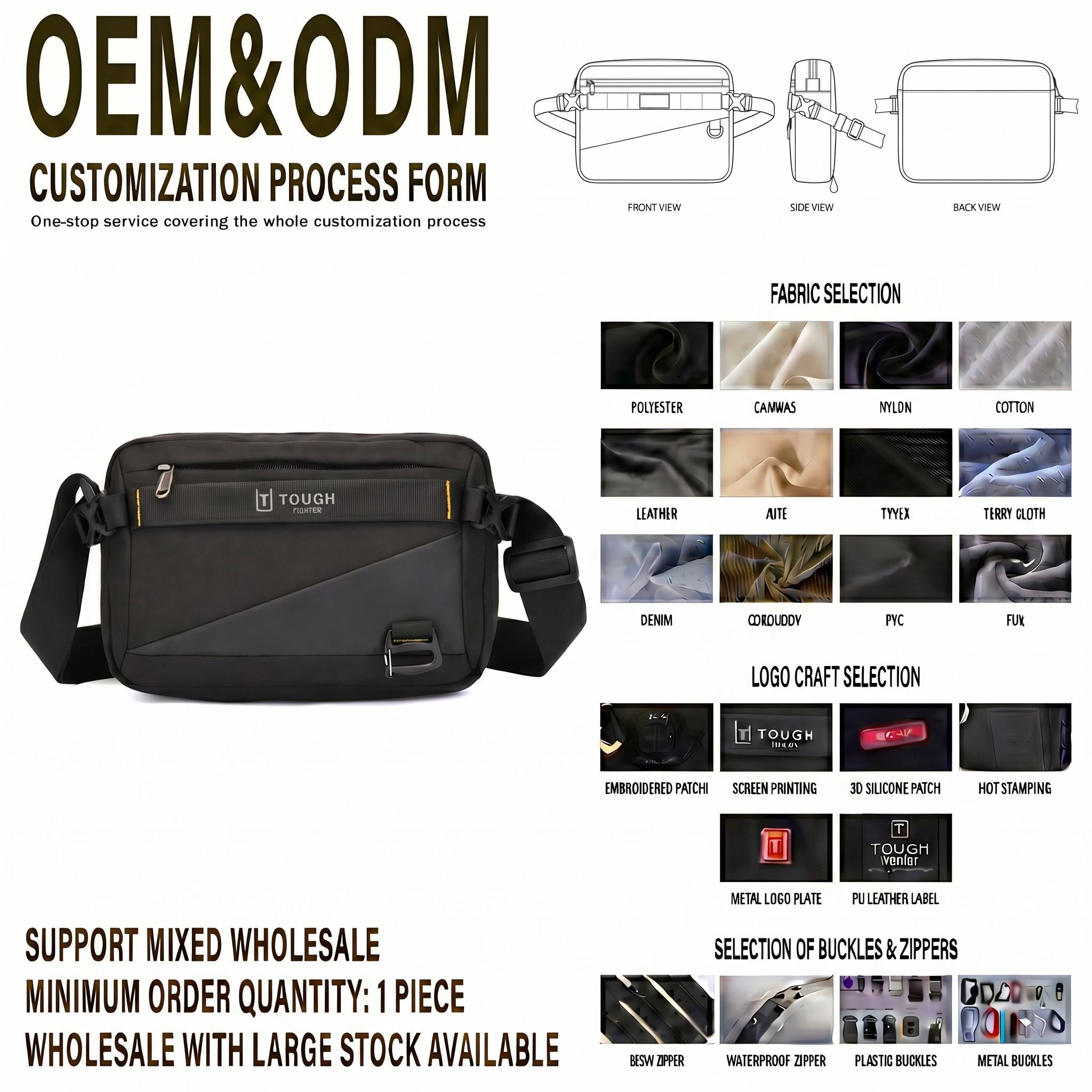 Men's Genuine Leather Crossbody Bag – Waterproof Multifunctional Travel Shoulder Bag