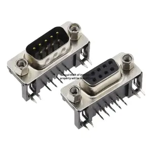 Conector Hembra RS232 DB9 en Ángulo de 90 Grados, Conector Macho Horizontal <span class=keywords><strong>DR</strong></span>-9S, Puerto Serie Hembra en Ángulo de 90 Grados, Hecho en China - Product Image 2