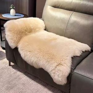 <span class=keywords><strong>Coussin</strong></span> de siège irrégulier en fausse fourrure, <span class=keywords><strong>coussin</strong></span> de canapé moelleux irrégulier, tapis antidérapant <span class=keywords><strong>pour</strong></span> chaise, chambre, baie vitrée, salon - Product Image 2