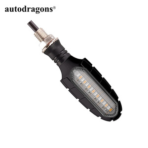Intermitentes Universales para Motocicleta, Señales de Parada, Luces de Circulación Diurna, Intermitentes de Agua Fluida 4 en 1, Luz Trasera, Luz de Freno - Product Image 2