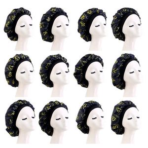 Gorro de Satén con Estampado de los 12 Signos del Zodiaco, Personalizable con Logotipo, Talla Extra Grande, para Dormir, Uso Diario en Exteriores, para Mujeres, Cuatro Estaciones - Product Image 2