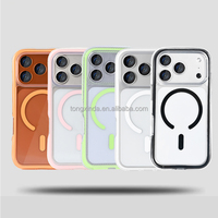 Casing HP Anti-Shock 360 Full Body Airbag Mewah untuk iPhone 15 16 17 Pro Max Transparan TPU+Akrilik Armor Pelindung Bantalan Udara