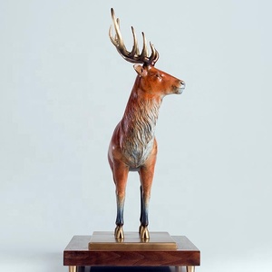 <strong>Holiday</strong> gift decoration indoor bronze <strong>deer</strong> for desk - Product Image 4