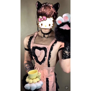 Traje <span class=keywords><strong>de</strong></span> cosplay <span class=keywords><strong>de</strong></span> uniforme <span class=keywords><strong>de</strong></span> sirvienta transparente <span class=keywords><strong>de</strong></span> tres piezas, <span class=keywords><strong>sexy</strong></span>, para mujeres y hombres - Product Image 3