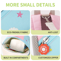 Sac à dos imperméable pour enfants en tissu Oxford, cartable mignon à motif de dessin animé, fermeture éclair, anti-perte, portable pour garçons et filles