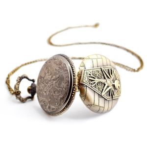 الجمجمة الرجعية الكلاسيكية جمع هدية مخصص ساعة جيب التذكارية ساعة جيب الحنين الوجه قلادة مصنع بالجملة - Product Image 1