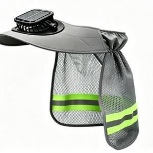 Sombrero con Ventilador Solar de 10W, Talla Universal, con Ala Ancha y Protección para el Cuello, Gorra de Malla para Trabajo al Aire Libre - Product Image 1