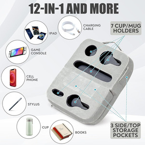 Couch Cup Holder Tray <strong>Tablet</strong> <strong>Pillow</strong> Stand Bed Couch Car Holds Drinks Snacks Remotes Phones <strong>Tablet</strong> Cup Holder for Sofas <strong>Pillow</strong> - Product Image 2