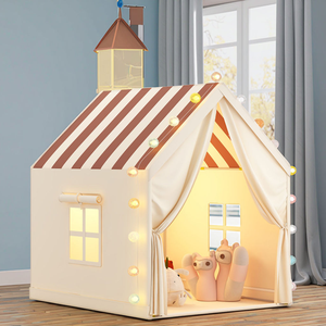 Grande Tenda da Gioco <span class=keywords><strong>per</strong></span> <span class=keywords><strong>Bambini</strong></span> con Porta con Cerniera, <span class=keywords><strong>Casetta</strong></span> Giocattolo <span class=keywords><strong>per</strong></span> <span class=keywords><strong>Bambini</strong></span> e Bambine <span class=keywords><strong>per</strong></span> Giocare all'Interno - Product Image 1