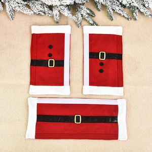 Décoration de noël en peluche tissu réfrigérateur poignée couverture décoration de la maison poignée de porte couverture four à micro-ondes tirer <span class=keywords><strong>gants</strong></span> - Product Image 3