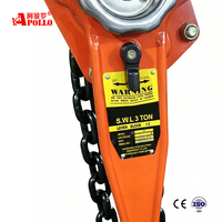 Palans à levier à cliquet certifiés CE de 3 tonnes, levage de 1,5 m, 3000 kg, chaîne en acier de qualité supérieure, limiteur de charge, levage par traction pour atelier d'usine