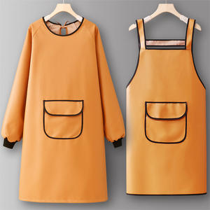 Grembiule da lavoro personalizzato da cucina da <span class=keywords><strong>uomo</strong></span> e da donna per la ristorazione impermeabile a maniche lunghe a prova di olio nuovo Design - Product Image 2