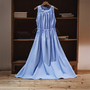 Maden của phụ nữ không tay Maxi Dress bán buôn rắn pháp xếp li bãi biển phong cách giản dị khu nghỉ mát mặc flowy mùa xuân mùa hè dài ăn mặc - Product Image 6