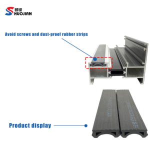 Tira de Sellado de <span class=keywords><strong>Goma</strong></span> EPDM Extruida Personalizada, a Prueba de Polvo, para Rieles de Ventanas Corredizas de <span class=keywords><strong>Aluminio</strong></span> y Sellado de Marcos de Puertas - Product Image 2