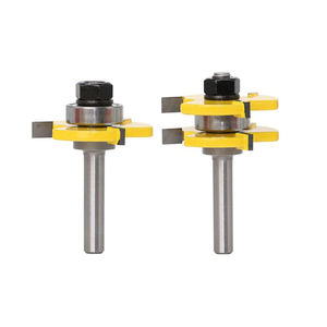 قطعتان من أدوات النحت الخشبية ذات 3 أسنان كربيدية لعمل الفتحات والوصلات مع ساق 6 و8 و12 ملم و1/4 و1/2 بوصة - Product Image 3