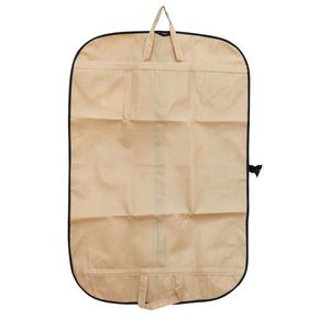 Housse de manteau de voyage légère à chaîne ronde beige pour costumes sac de protection de vêtement durable idéal pour les voyages d'affaires et les vacances - Product Image 3