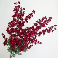 Vente en gros de fleurs de Delphinium artificielles en tissu de soie 110cm bleu violet Delphinium fleur artificielle pour la décoration de mariage à la maison