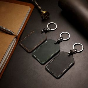 Nouveau porte-clés en cuir véritable pour bus et voiture, étui pour carte d'identité, porte-clés en cuir pour carte de campus - Product Image 3