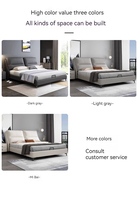 XTB-005 OEM/ODM Lit de luxe moderne européen pour chambre à coucher, mobilier de lit souple extensible King Size Double en bois de pin massif avec bordure entièrement scellée