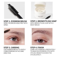 Cire coiffante pour sourcils en gros, gel sculptant, OEM, longue tenue, imperméable, transparent, savon à sourcils, marque privée