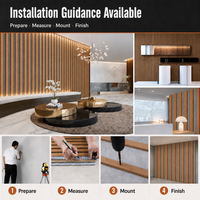 Panneau acoustique résistant à l'humidité WINEGO, panneaux muraux en bois à lattes avec indice STC, panneaux muraux acoustiques en bois insonorisants