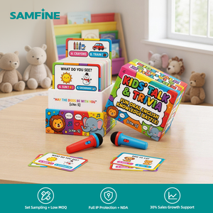 Cartes flash éducatives en papier écologiques pour la famille, avec vernis brillant personnalisé, conformes RoHS, pour l'apprentissage interactif en classe de <span class=keywords><strong>maternelle</strong></span> - Product Image 1