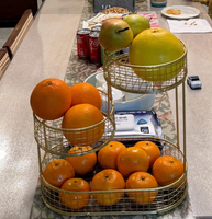 Corbeille à fruits en métal à 3 niveaux, support de rangement pour fruits et légumes, organisateur de collations pour comptoir de cuisine, panier de bureau