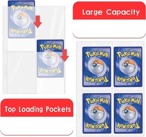 Carpeta QY Top Loader de Cuero PU para 80 Tarjetas, Fundas para Tarjetas 2x2, para Tarjetas Coleccionables TCG y Tarjetas Deportivas - Product Image 6