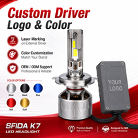SFIDA K7 - Fabricante y Proveedor de Faros Delanteros LED H1 Súper Brillantes para Automóviles, Bombilla de 150 W, Aleación de Zinc, 15000 LM, Cuatro Tubos de Cobre