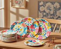 Assiettes jetables en papier blanc de marque privée pour les fêtes de Thanksgiving
