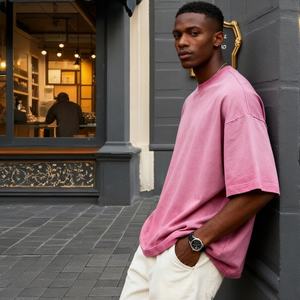 เสื้อยืดผ้าฝ้ายเนื้อหนาคุณภาพสูง TKAN633D ผลิตโดยผู้ผลิตเสื้อยืดหรูหรา สกรีนลายตามสั่ง เสื้อยืดเปล่าทรงโอเวอร์ไซส์ สไตล์วินเทจ ซักแล้ว สำหรับผู้ชาย - Product Image 1