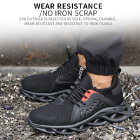 Bottes de Travail Respirantes les plus Vendues, Chaussures de Sécurité Légères pour Hommes à Embout d'Acier, Modèle Décontracté 808