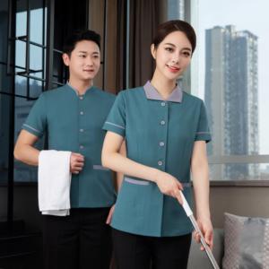 Uniformi Personalizzate per Addetti alle <span class=keywords><strong>Pulizie</strong></span> di Hotel, Unisex, con Logo Personalizzato - Product Image 4