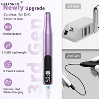 Kit de ponceuse à ongles électrique portable 3 couleurs 45000 tr/min, machine à polir les ongles, stylo polisseur pour cuticules, vente en gros