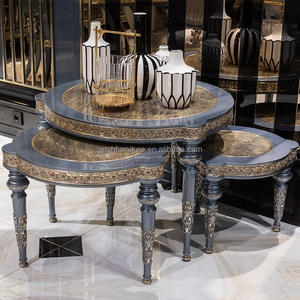 Divano in Tessuto Stile Neoclassico Europeo in Legno Massello Intagliato Arredamento di Lusso per Villa e Hotel - Product Image 6