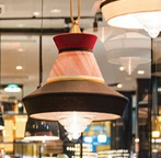 Lustre suspendu moderne en cristal de style nordique avec abat-jour en tissu, blanc chaud, intensité variable, lampe de plafond intérieure AC pour hôtels