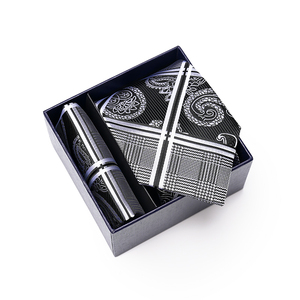 Wedding Gift Mens <strong>Ties</strong> and Pocket Square Sets Yellow and <strong>Purple</strong> With Brand Name - Product Image 1