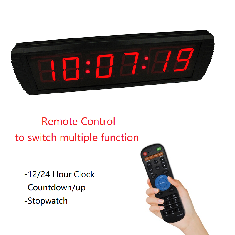Programmable LED Countdown Timer Wall Clock, Battery Operated