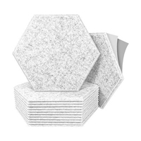 Panneau acoustique hexagonal en feutre pour animaux de compagnie, panneau acoustique hexagonal en polyester noir