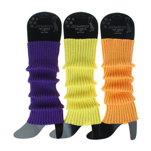 Venta al por mayor calcetines holgados para mujer calentadores de piernas de invierno hasta la rodilla puños de botas de punto calcetines de algodón de color sólido calentadores de pies calcetines largos - Product Image 1