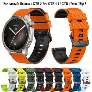 Correa de Silicona Suave de 22 mm, Correa Deportiva en 9 Colores, Fácil Instalación para Relojes Inteligentes <span class=keywords><strong>Amazfit</strong></span> <span class=keywords><strong>GTR</strong></span> 3 - Product Image 1