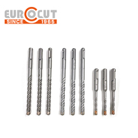 Eurocut 6mm 10mm 16mm 160mm 110mm carbure de tungstène pointe croisée SDS Plus marteau électrique forets à béton pour béton de maçonnerie