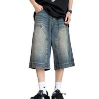 Starlit Apparels – Nouveaux shorts en jean rétro amples style hip-hop streetwear personnalisés pour hommes, légers, de haute qualité et écologiques
