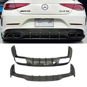 For CLS W257 C257 2017-2023 ED1 Style Carbon Fiber Rear Lip Rear Diffuser Bumper Lip - Product Image 1